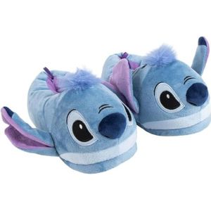Disney Stitch Lilo & Stitch Pantoffels voor dames, warme pluizige pantoffels, maat 36-41, blauw, lichtblauw, 40/41 EU
