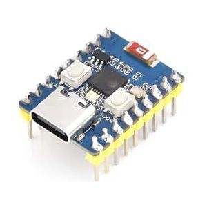 ESP32-C3 Mini Development Board with Pre-soldered Header Based On ESP32-C3FN4 Single-Core Processor,with 2.4GHz Wi-Fi and Bluetooth 5 Support,160MHz Running Frequency, Support C/C++, MicroPython