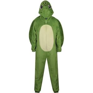 A2Z 4 Kids Meisjes Jongens Schildpad Kostuum Dieren Gezicht Jumpsuits Zachte Pluche Fleece Capuchon - E.Soft Turtle Onesie 5-6