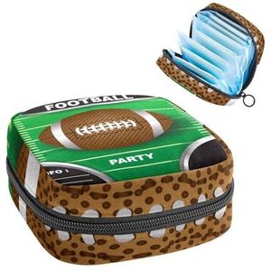 Opbergtas voor maandverband, menstruatiecup zakje tampon tas, menstruatiepads, houder organizer voor vrouwen en meisjes, voetbalfeest