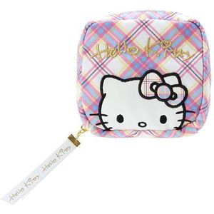 Sanrio Hello Kitty Dress Tan Design Series Pouch Kitty Chan hello kitty 4,3 x 4,3 x 1,6 inch (11 x 11 x 4 cm), karakter 368431 SANRIO, kleur, Kleur