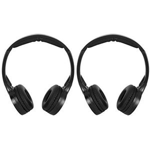 Set van 2 draadloze autokoptelefoons 2-kanaals IR draadloze koptelefoon Opvouwbare koptelefoon, dvd-speler, autosysteem, op maat gemaakt, draadloos entertainment