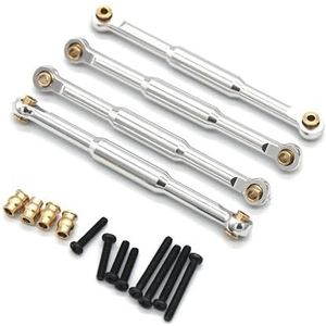 FMS 1/18 FCX18 nieuwe LC80 RC afstandsbediening auto metalen upgrade accessoire met 4 onderste schakels(Silver)