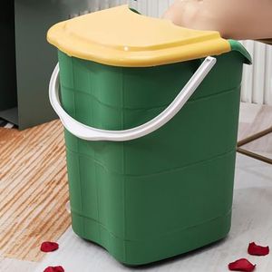 MegLob Hoog Voetbad Soak Tub, Verhoogd Weken Bekken Voor Het Hele Kalf, Dikke Plastic Voetbadbassin Voor Het Weken Van De Voeten, Pedicure Voetbad Spa Met Downpipe, Grote Voetkuip Emmer,C