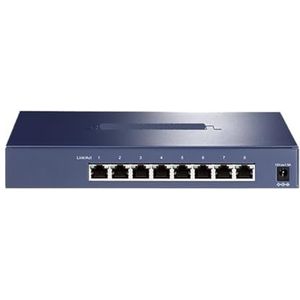 SAEVVCJWW Ethernet Switch 2.5G 8 Ports Netwerkschakelaar 2.5GBASE-T RJ45 2500Mbps Hub Plug and Play Internet Splitter TL-SH1008 (Kleur: EU Adapter)