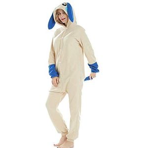 Cosplay Animal Pyjama's, Unisex Volwassenen Cartoon Blauwe Oren Bunny Hooded Onesie Nachtkleding Voor Halloween Carnaval Kostuum Fancy Dress Loungewear,L