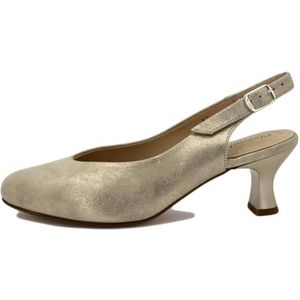 PieSanto - 240230 Salon suède metaal nerts voor dames, Beige 30412, 45 EU