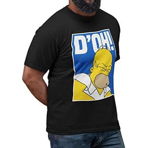 Uniseks T-Shirt met Korte Mouwen The Simpsons Doh Zwart