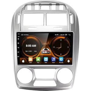 Dubbele DIN Android 14 autoradio voor Kia Cerato 2004-2008 9 Duim QLED Touch screen-met Draadloze Carplay Android Auto GPS navigatie 4G WiFi Stuurwielbediening achteruitrijcamera(P5 4G+WIFI 8Core 6G+1