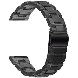 ENICEN Hars Watch Band Compatibel met Fitbit versa 3 / Fitbit Sense Smart Polsband Accessoires Dames Mannen Hars Armband Strap for Fitbit Sense (Color : Transparent black)