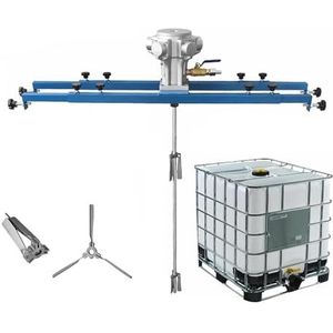 Pneumatische verfmixer, 265 gallon, 1300 tpm, verfroerder, menggereedschap, beugelmixer, inklapbare propeller, speciaal voor vaten van één ton