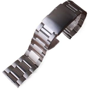 LUGEMA Horlogeband Armbanden 18mm 20mm 22mm 24mm 26mm 28mm 30mm Roestvrij Stalen Horlogebanden For Heren Compatibel Met Diesel Zwart Zilverachtig Massief Metaal (Color : Silver, Size : 30mm)