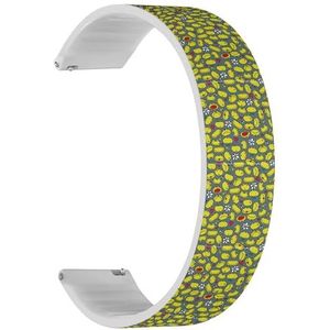 Solo Loop band compatibel met Garmin Forerunner 255/255 Music, 265, 745, Venu 2, Venu 3, Vivoactive 4 (Funny Cats Camouflage), snelsluiting, 22 mm rekbare siliconen band, accessoire, Siliconen, Geen