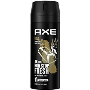 6x Axe Gold deodorant bodyspray voor hem deodorantspray, 150 ml, 48 uur, fris voor mannen