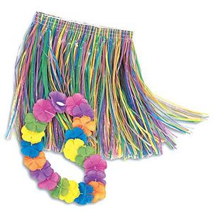 Unique Meisjes Kind Luau Kostuum Set | Multicolor 1, Veelkleurig, Kind One Size Fits All EU