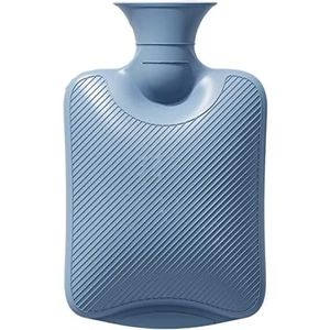 Warmwaterkruik Luxe Warmwaterzak Met Grote Capaciteit Voor Pijnbestrijding Nekkrampen In De Nek, Gezellige Bedverwarmers Van Imitatiebont Kruik Warm Winter (Color : Blu, Size : 2L)