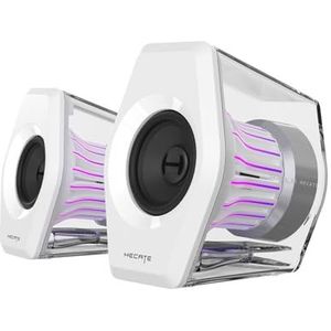 Edifier G2000 Pro Bluetooth-computerspeakers met 7.1 virtueel surroundgeluid, RGB-verlichting, USB- en aux-ingang - wit