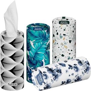 tishoo Ultra Zijdeachtige Luxe Tissues | Superzachte 4-laags met Moisturizer | voor Auto Bekerhouders, Thuis & Reizen | 4 Kokers in Plasticvrije Verpakking | Mixed/Mayfair