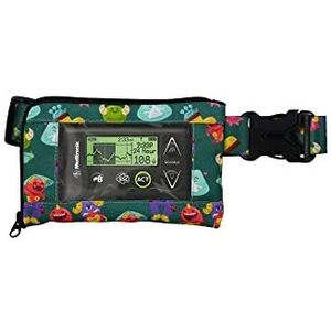 Dia-Children's Pump Belt voor insulinepomp met venster voor kinderen - SPRING MONSTERS (51-85 cm)