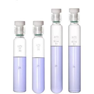 1 stuk schroefglas drukfles schroef colorimetrische buis 10-100 ml(50ml flat bottom)