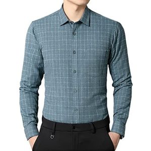 SENLA Donsoverhemd for heren, casual warme herenoverhemden met verdikte eendendons (Color : D, Size : XXL)