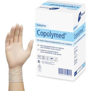 Meditrade 8092L Copolyme steriele onderzoekshandschoenen, afzonderlijk verpakt, steriel, poedervrij, maat large (verpakking van 100)