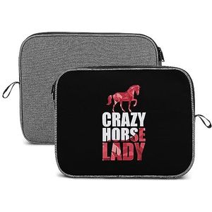 Crazy Horse Lady Laptop Sleeve Case Beschermende Notebook Draagtas Reizen Aktetas 14 inch