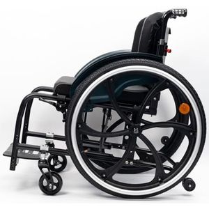 KXPSWGE Lichtgewicht opvouwbare rolstoel met aluminium frame, rolstoel voor sport, zelfaandrijving, transportrolstoelen, snelsluiting (B, Seat breedte 40 cm/15,7 inch)