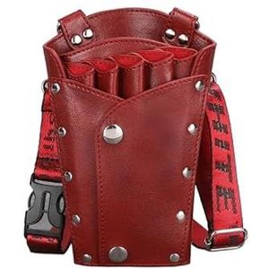Kapperstas voor uitrusting Haarschaar Holster Pouch Met Schouderriem for Kappers Kapper PU Lederen Schaar Kappers Gereedschapstas Tas Houder Kappers Tas(Color 6)