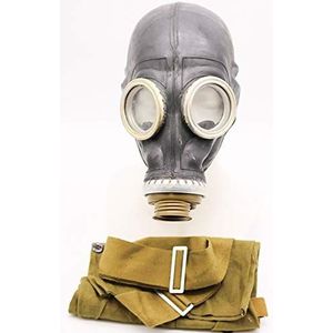 OldShop Gasmasker GP5 Set - Sovjet Russisch Militair Gasmasker REPLICA Verzamelobjectset W/masker, tas & filter - Authentieke look Verschillende Kleur: Zwart | Maat: L (3Y)