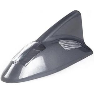 Audio- & videoantennes voor auto Auto haaienvinantenne Zonne-dak met anti-achteruitrijwaarschuwingslicht Accessoires - Geschikt voor alle auto's Autoradio Antenne(Gray)
