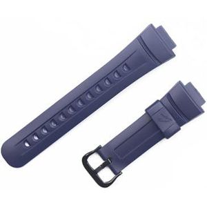 Horlogeband Strap fit for Casio G-2900 G-2900C-2V Siliconen Horlogeband Zwart Siliconen Accessoires (Size : Black Silver Buckle)