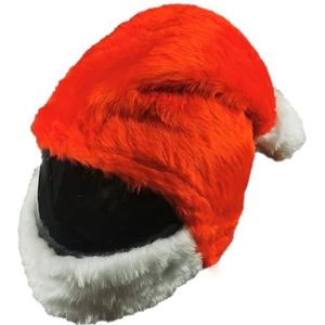FunnyRiders Stoffen Motorhelm Hoes Vader Kerstmis, Kerstmuts, Grappige Volgelaatshelm Hoes, Accessoires voor Motorhelmen, Beschermt tegen Stof, Deuken, Krassen, Handgemaakt in Polen, Universele Maat