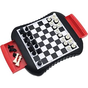 Internationaal Schaken Magnetische schaakspel met 2 laden, draagbaar spelbord for kinderen volwassen man vrouwen tieners speelgoed gift, leren en onderwijs speelgoed cadeau Schaakset