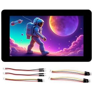 ESP32-S3 7 inch Touch Display ontwikkelingsboard, ESP32-S3 met 7 inch LCD 800 × 480 5-punts touchscreen, 65K RGB-scherm, ondersteunt 2,4 GHz wifi en Bluetooth 5, met 8 MB PSRAM en 8 MB Flash