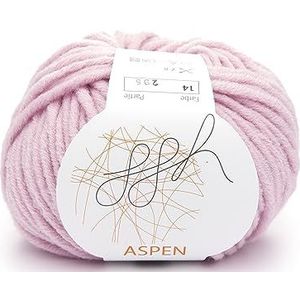 GGH Aspen wol van 50% fijne merinowol / 50% polyacryl gemaakt, in de kleur: poederroze, 50 g, GGH-132.014