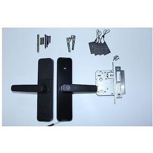 Slim slot Tuya Bluethooth Biometrische vingerafdruk Elektronisch slot RFID-kaart Ontgrendeling op afstand Slimme deurvergrendeling(190 5050,Nero)