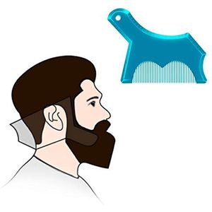 Baardvormgereedschap,Dikkar Baardgeleidervormer met Ingebouwde Kam,Werkt met de Meeste Elektrische Trimmer of Tondeuses voor een Opstelling/Randen en Herenkaakwang/Halslijn/Curve/Symmetrisch/Getrapt