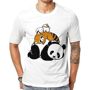 Comfy Bed Panda Wasbeer Konijn Hamster Heren Grafisch T-shirt Ronde hals Print Casual Tee Tops 5XL