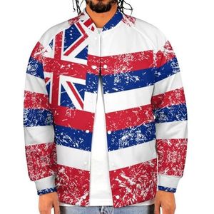 Hawaii Retro Vlag Grappige Mannen Baseball Jacket Gedrukt Jas Zachte Sweatshirt Voor Lente Herfst