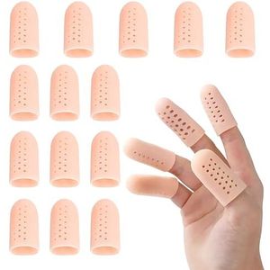 14 stuks vingerbescherming siliconen, vingerbeschermers duimbescherming siliconen duim vingertoppen vingerbescherming afdekkingen vingertoppen bescherming afdekkingen