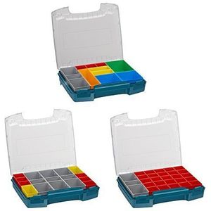 i-BOXX 72 Assortimentsdoos transparant | 3-delige set groen - kleur passend bij Makita, met inzetbakjes A3, H3 & I3 | voor i-BOXX RACK & LS-BOXX | ideale inzetstukken voor gereedschapskoffer, leeg