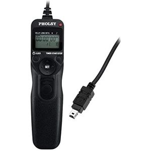 PHOLSY timerafstandsbediening intervaltimer N10 Afstandsbedieningskabel voor Nikon Df, Z7, Z6, D750, D7500, D7200, D7100, D7000, D5600, D5500, D5300, D3300, D3200, D610, D600, D90, P7700, P7800