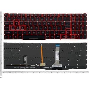 US/RU/SP Verlicht toetsenbord voor Acer voor Nitro 5 AN515-56 AN515-57 AN515-45 AN515-57-974Y 4 Helios 300 PH315-54 LG05P-N12B3L(US Red Backlit)