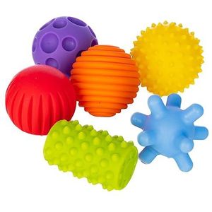 FancyBaby Sensory Balls Getextureerde Set van 6 Ballen Fidget Toys Packet Badspeelgoed voor Baby’s en Peuters Montessori Speelgoed 1 Jaar Baby Speelgoed 0-6 Maanden