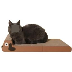 LucyBalu Scratchpad Cat Scratching Board with Metal Frame and Replaceable Sisal 60 x 30 cm, White and Anthracite