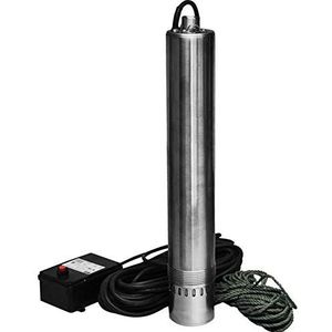 Güde Diepbronpomp GTT 900 (900 W, debiet: 4500 l/u, max. opvoerhoogte: 55 m, max. onderdompeldiepte: 15 m, 9 glasvezelverst. loopwielen, pompØ 100 mm, roestvrijstalen as & mantel, 20 m nylon touw)