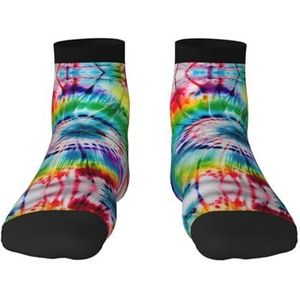 Tie Dye hippies print veelzijdige sportsokken voor casual en sportkleding, geweldige pasvorm voor voetmaten 36-45, Tie Dye Hippies, Eén Maat