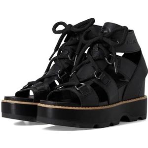 Sorel Joanie Iv Lace Wedge Damessandalen met sleehak, zwart, 35.5 EU