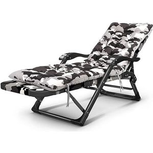 GEIRONV Afneembare katoenen kussenstoel, buitenste zonnestoelen strandstoel tuinstoel stoel lounge stoelen verstelbare vouwstoel Fauteuils (Color : Gris)